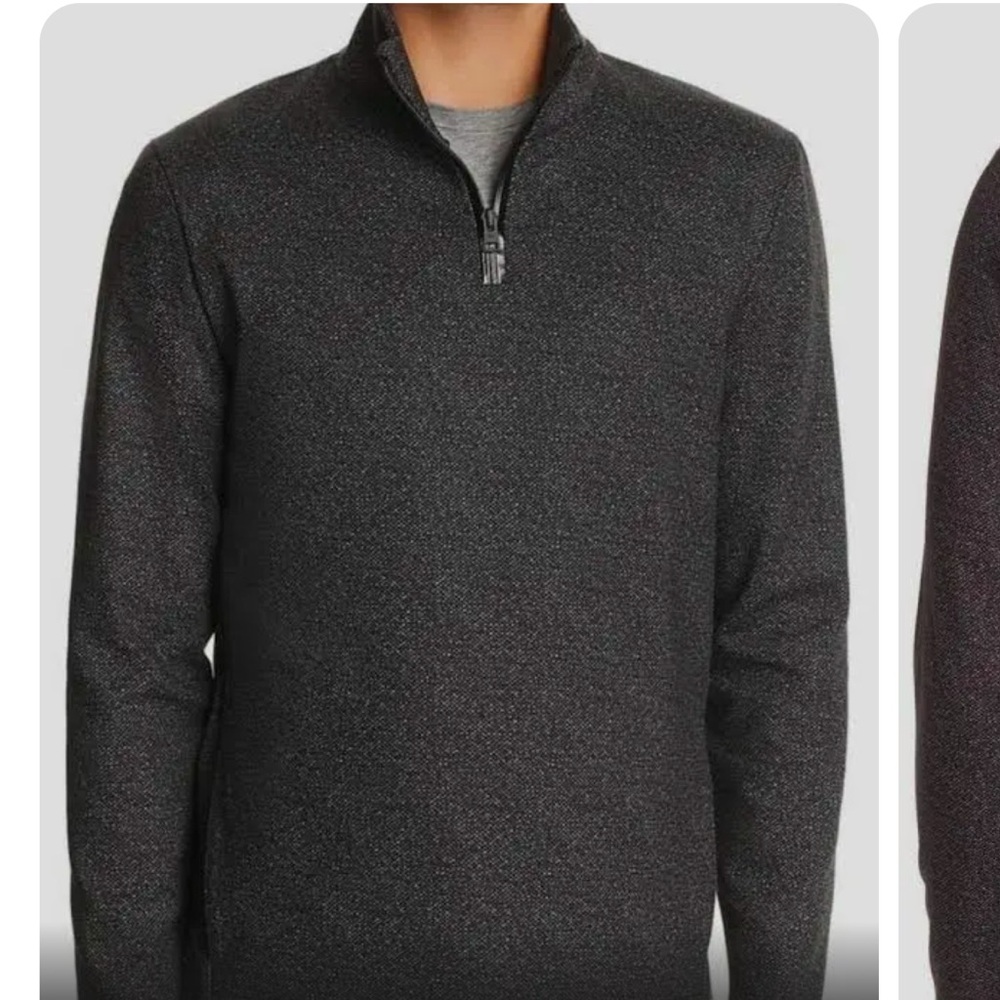 NWT WRK Oscar Charcoal Quarter Zip Pullover